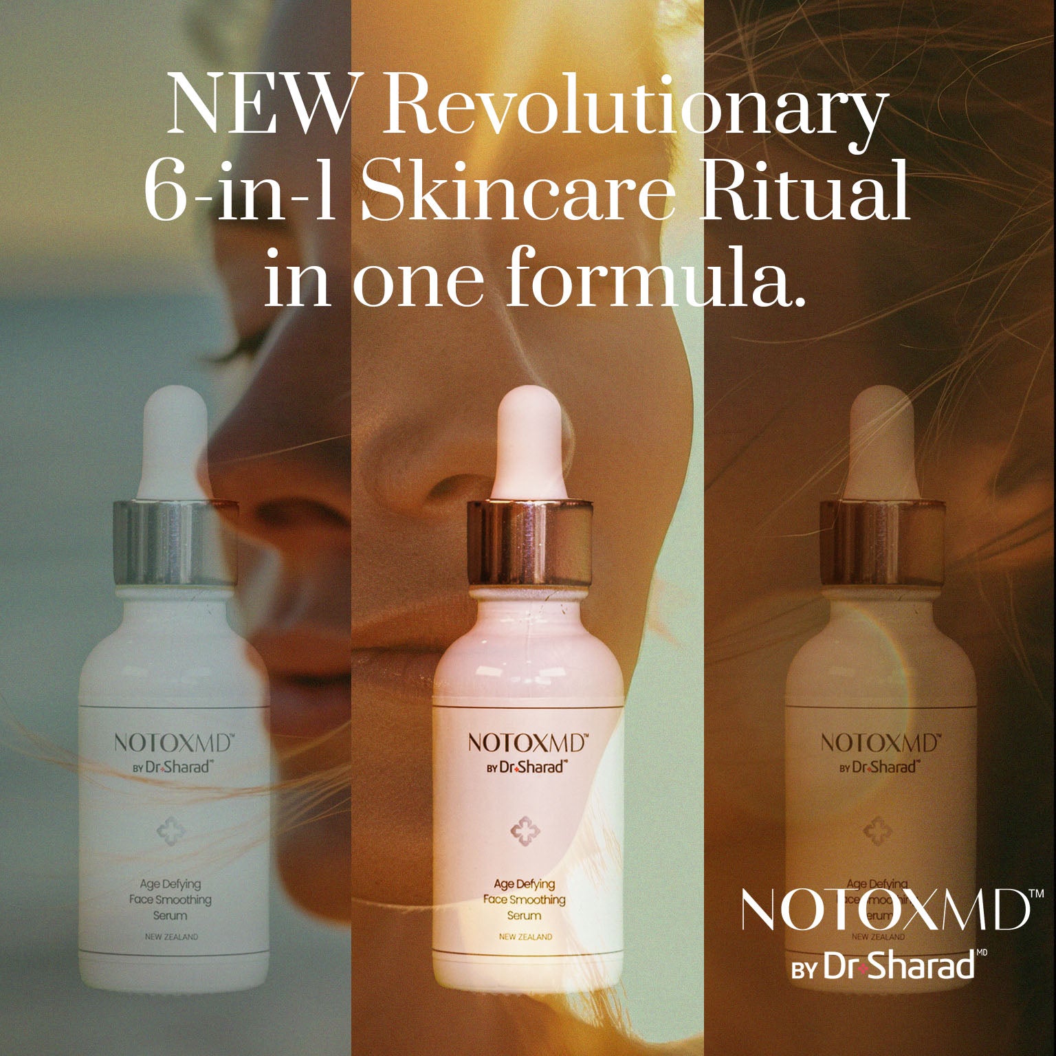 NotoxMD: Revolutionary 'Complete' Face, Eye & Jawline Skincare Ritual Bundle + FREE Bonus 2 x Niacinamide Facial Cleanser