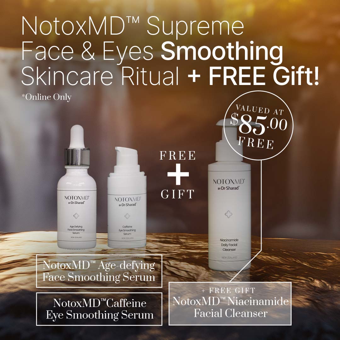 NotoxMD: Supreme Face & Eyes 'Smoothing' Skincare Ritual Bundle + FREE Bonus 1 x Niacinamide Facial Cleanser